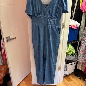 Old Navy Light Blue Denim Jumpsuit